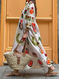 Floral Print Button-Up Maxi Dress