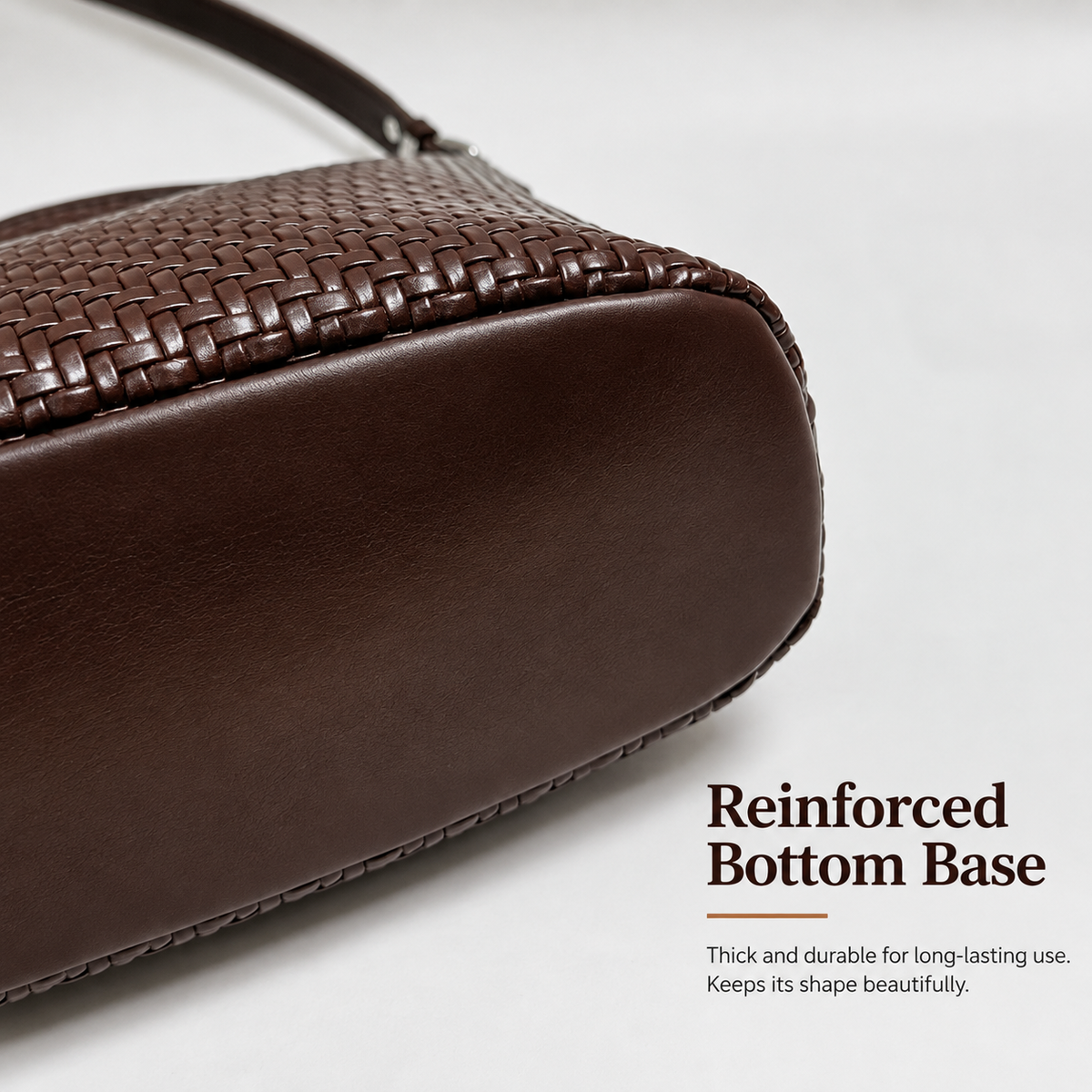 Vintage Woven Shoulder Bag with Functional Pouch Detail