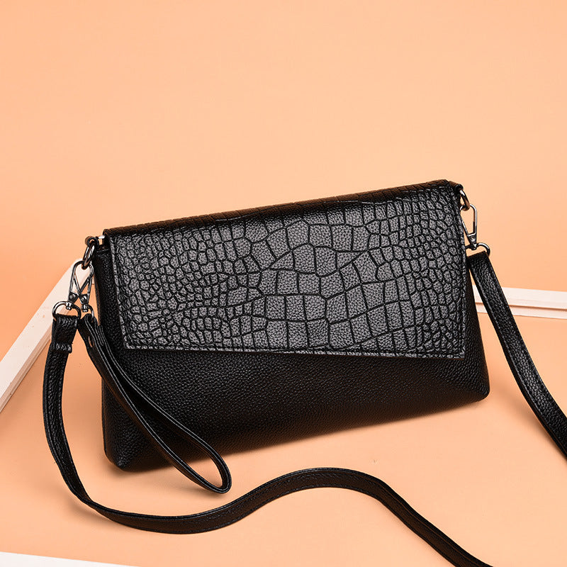 Vegan Leather Envelope Crossbody Clutch Shoulder Bag