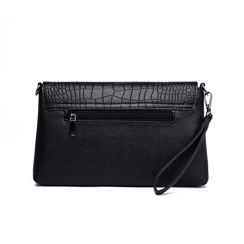 Vegan Leather Envelope Crossbody Clutch Shoulder Bag