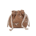 Mini Straw Woven Bucket Shoulder Crossbody Bag
