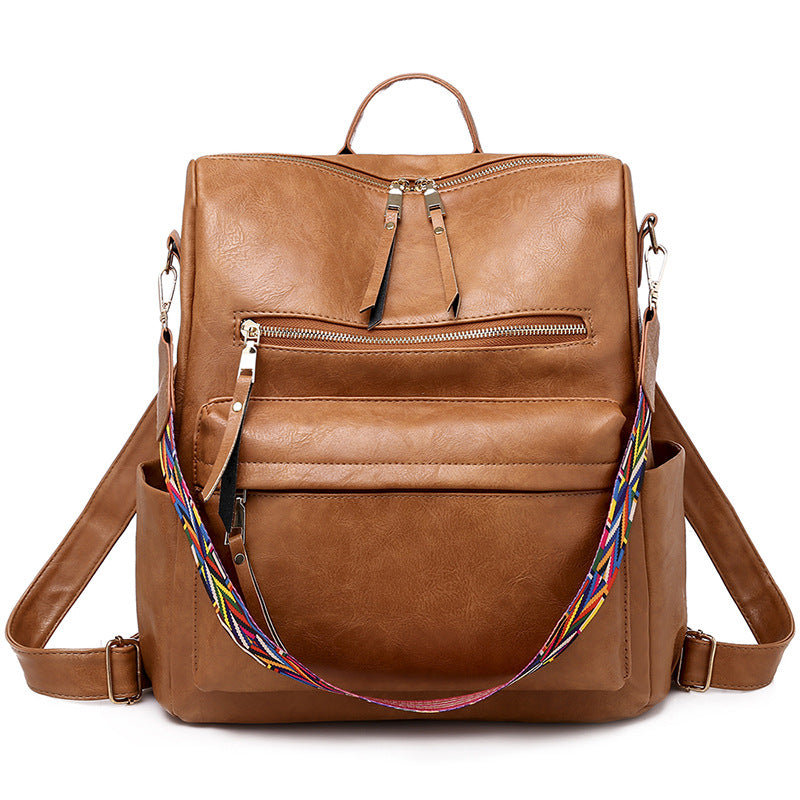 Zhenli Cross-Border Backpack Large Capacity Backpack For Women European And American Retro Women'S Backpack Backpack