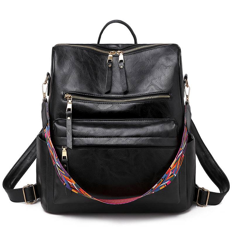 Zhenli Cross-Border Backpack Large Capacity Backpack For Women European And American Retro Women'S Backpack Backpack