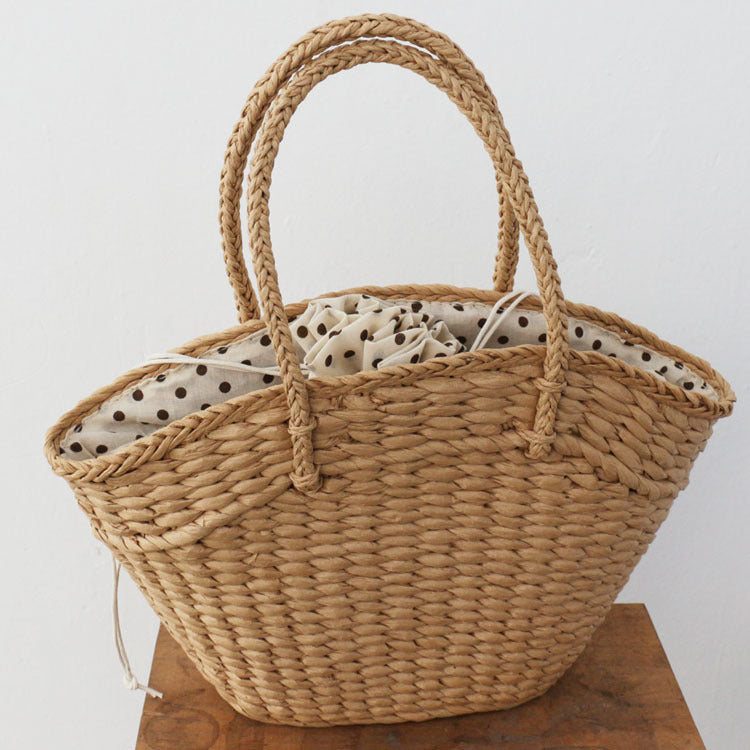 Forest Straw Dumpling Drawstring Beach Bag