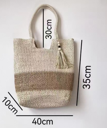 Woven Straw Large Capacity Handmade Beach Tote Bag