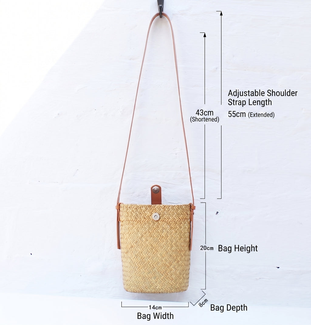 Straw Hand-Woven Crossbody Beach Phone Bag