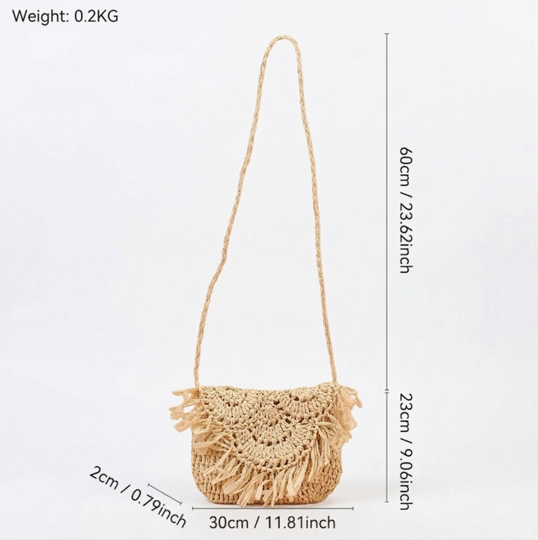 Women 2026 New Straw Woven Crossbody Shoulder Beach Vacation Mobile Phone Bag