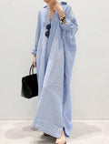 Oversized Striped Maxi Dress