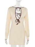 Lace-Up Backless Dress