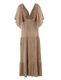 Loose-Fit Tiered Maxi Dress