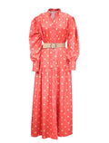 Belted Maxi Shirt Dress