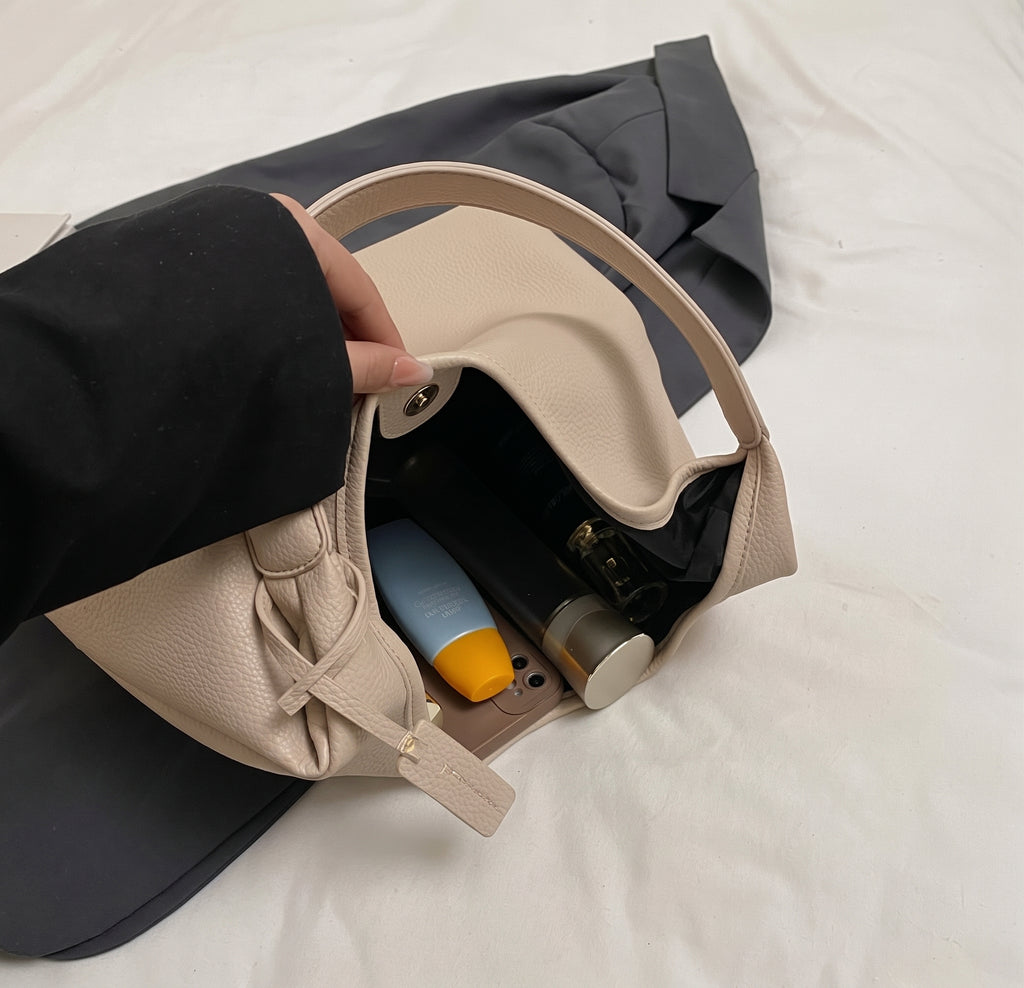 Minimalist Soft PU Leather Shoulder Tote Bag