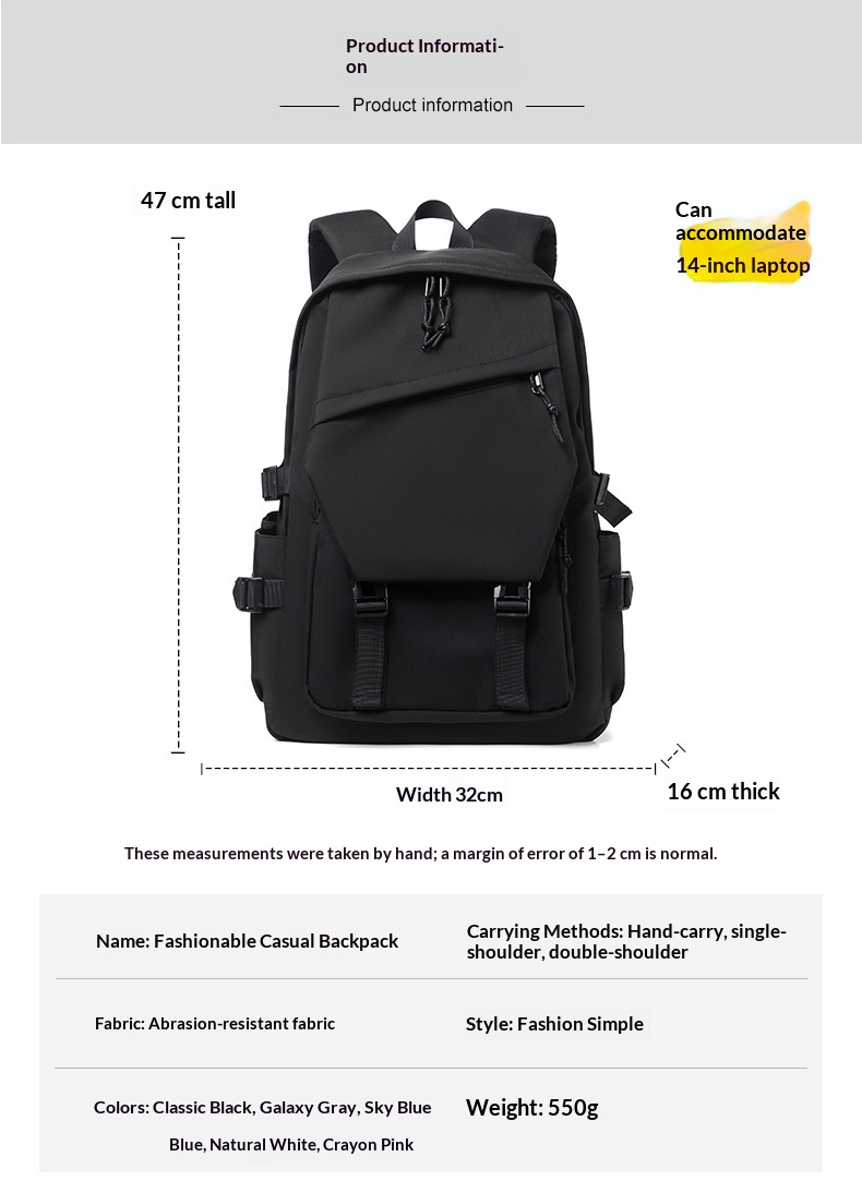 Cross-Border Nylon Burden-Reducing School Bag Large Capacity Oxford Cloth Computer Backpack Anti-Splash Watermark Logo Gift Backpack