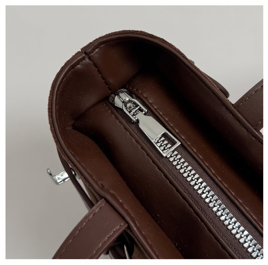 Elegant Vintage Belted Shoulder Bag