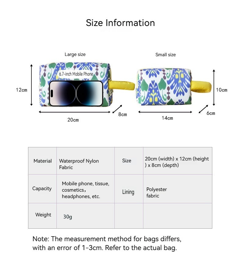 2026 Original Ethnic Pattern Handheld Makeup Waterproof Clutch Pouch
