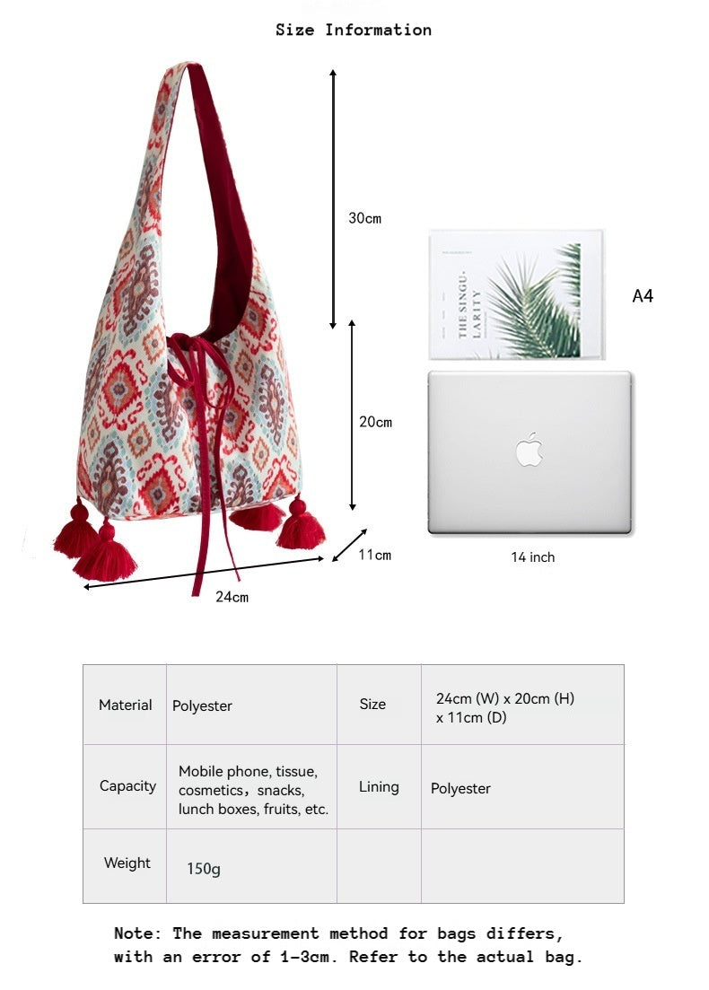 Original Ethnic Pattern Unique Lightweight Shoulder Handheld Bag