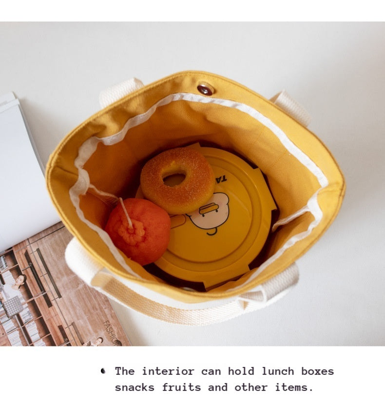 Women New Korean Style Canvas Lunch Tote Handbag