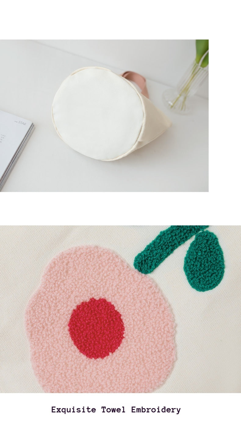 Women Embroidered Canvas Large Lunch Handheld Streetwear Bag