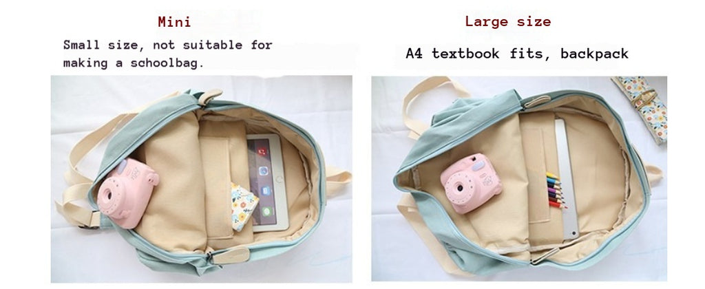 Women New Fashion Canvas School Fresh Mini Backpack