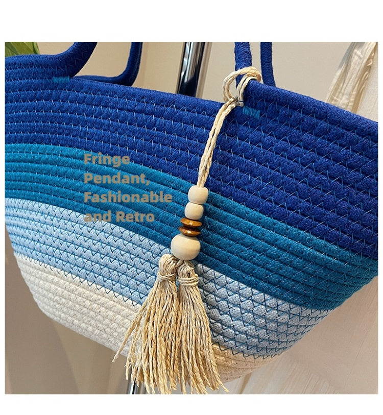 Women Woven Large Spring Summer Casual Shoulder Beach Bag