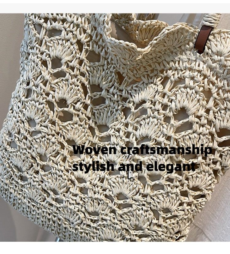 Women 2026 New Forest Crochet Shoulder Artistic Handheld Straw Beach Bag