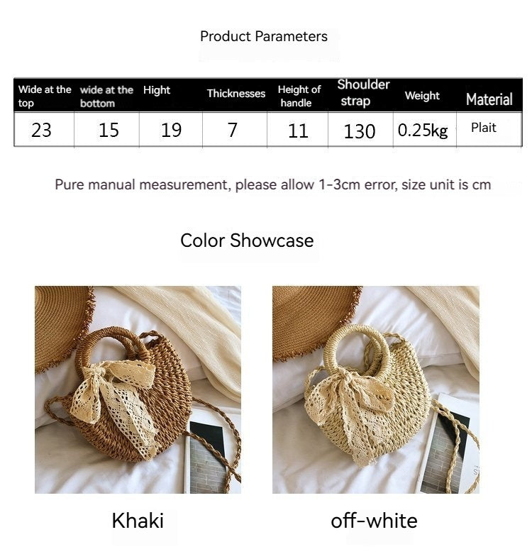 Women Straw New Fashion Shoulder Crossbody Versatile Handheld Bag
