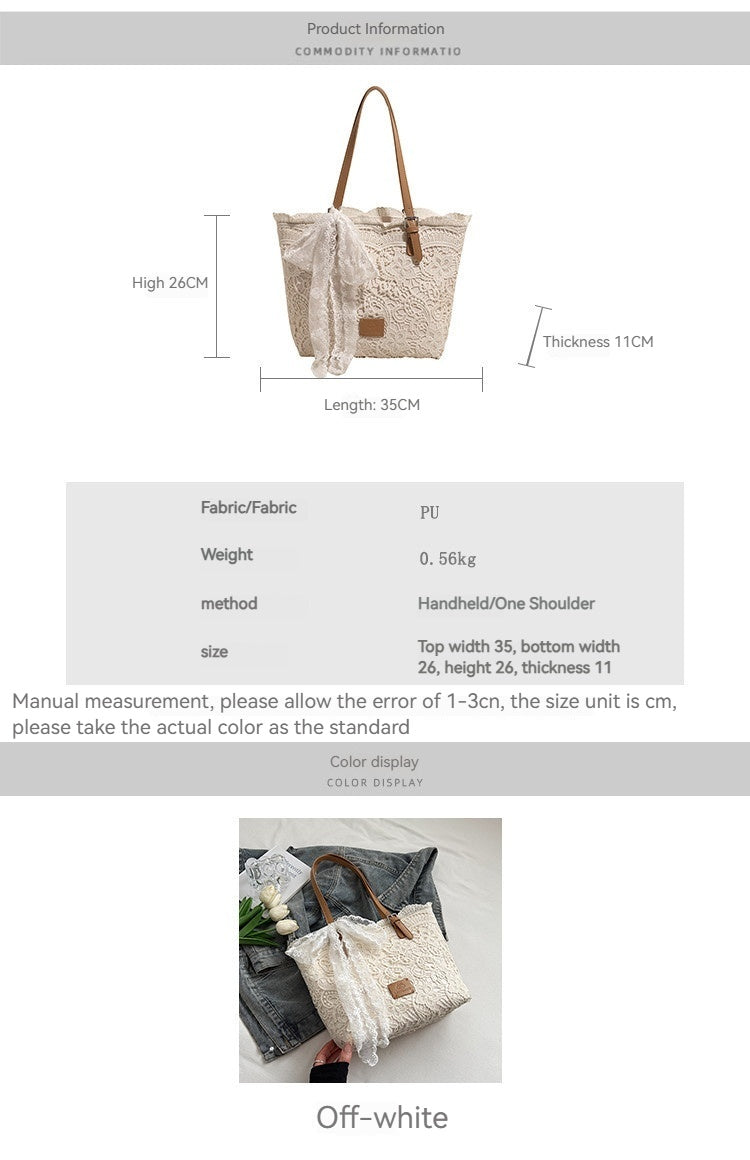 Unique Korean Large Woven Summer New Hollow Lazy Shoulder Beach Bag