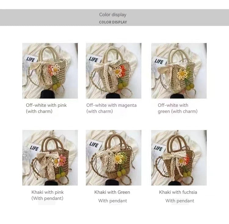 Women Premium Straw 2026 Summer New Unique Crossbody Woven Bucket Bag