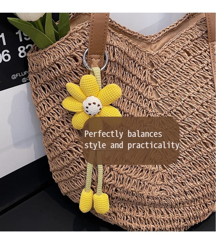 Women Handmade Woven 2026 Spring New Trendy Large Tote Beach Shoulder Bag