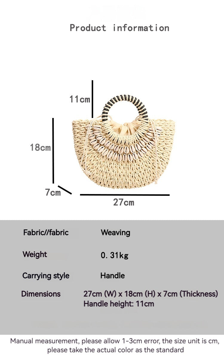 Women Vacation Casual Stylish Straw New Spring Beach Handbag