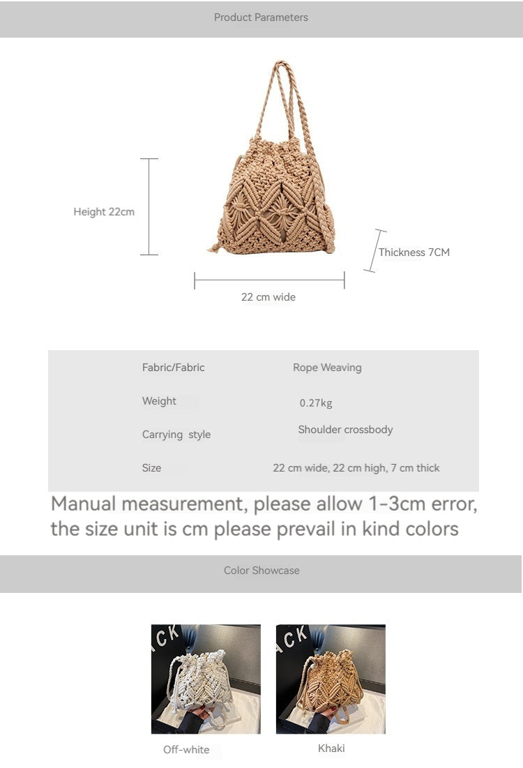 Women Woven Large 2026 New Fashion Crossbody Unique Bucket Bag