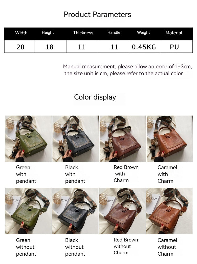 Women Vintage Premium New Fashion Shoulder Crossbody Handheld Bucket Bag