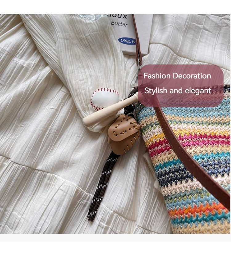 Women Summer Beach Woven Straw 2026 New Large Shoulder Crossbody Bag