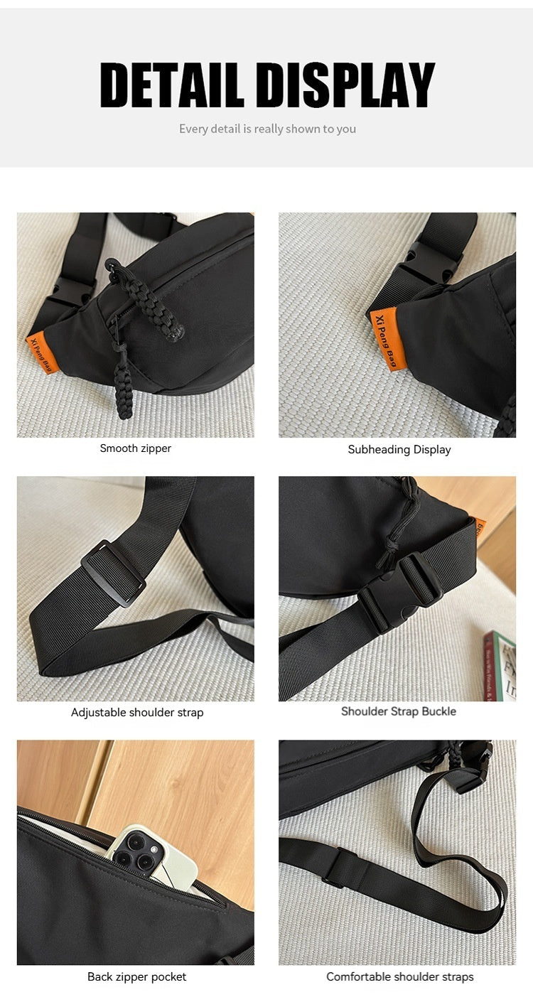 Women Trending Summer New Korean Sporty Zipper Waist Crossbody Bag