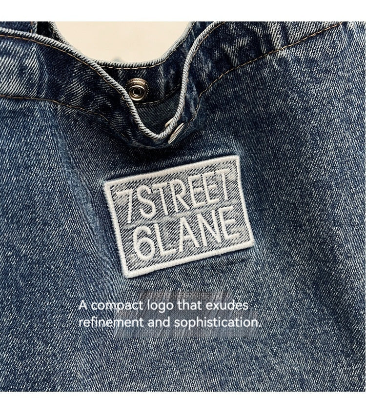 New Denim Shoulder Large Shopping Mom Artistic Student Commute Bag