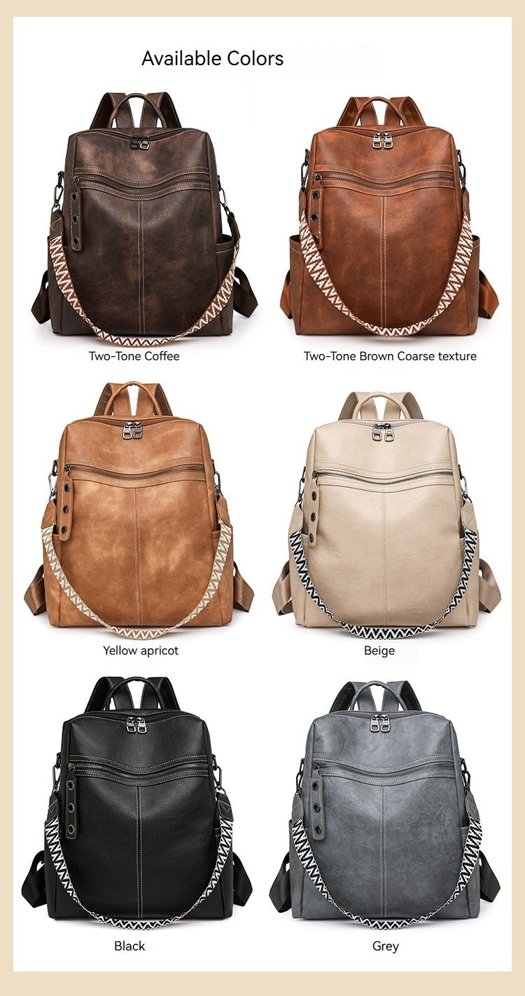 Women Korean 2026 New Minimalist Fashion Large Versatile Backpack