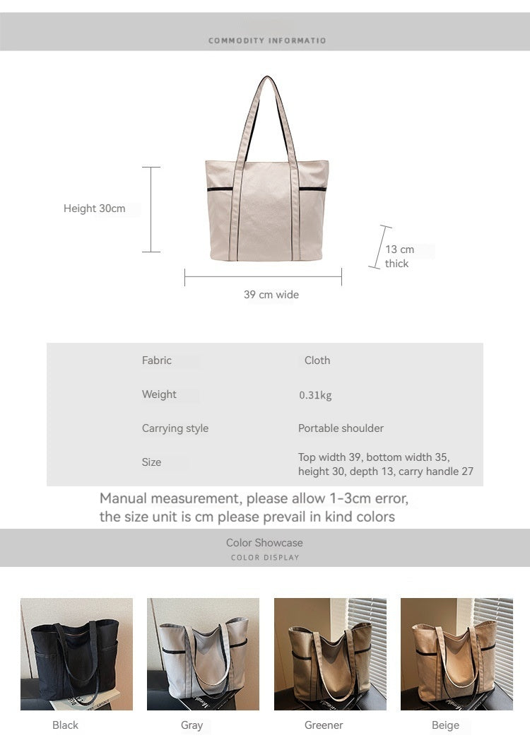 Women Color Block Tote 2026 New Large Fashion Handheld Shoulder Bag