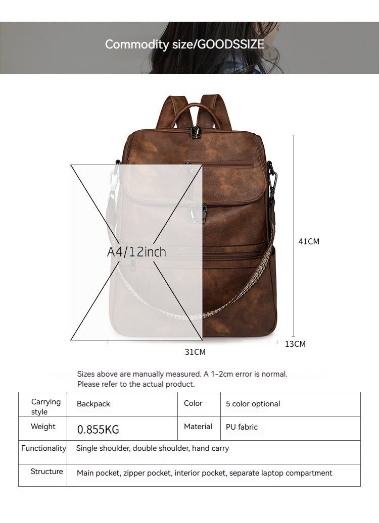 Vintage College 2026 Spring New Trendy Premium Backpack