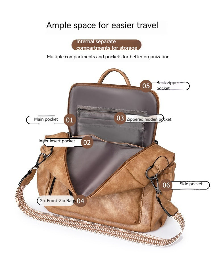 Women Large Vintage Multifunctional Set Backpack