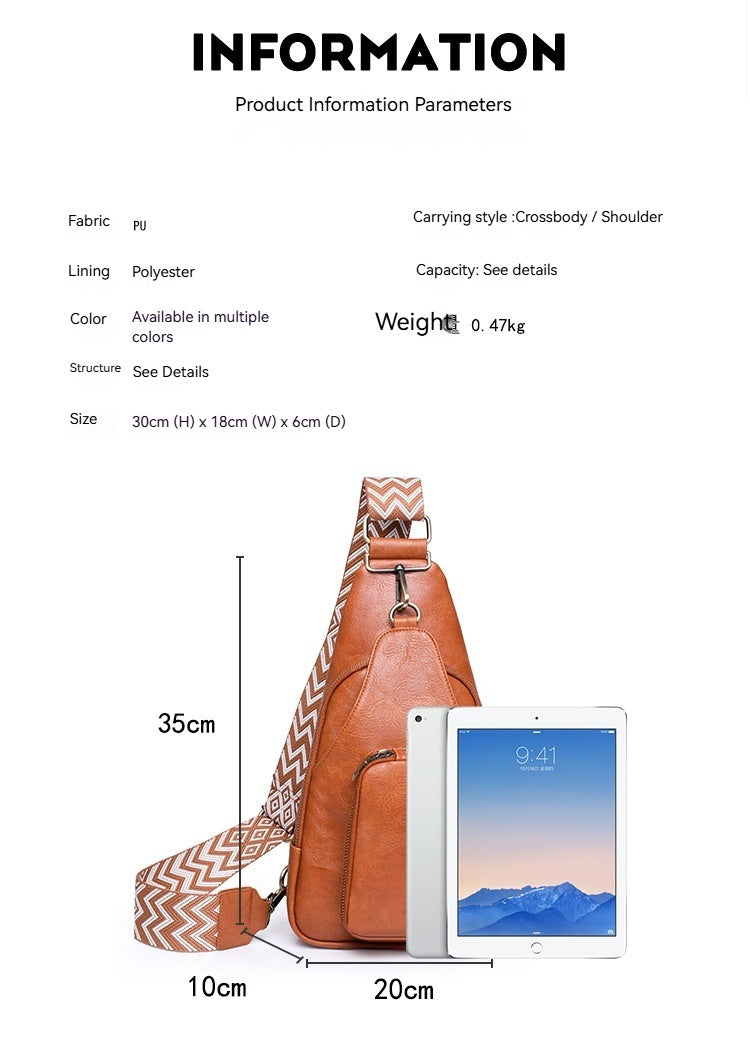 Women 2026 Vintage PU Crossbody Chest Bag