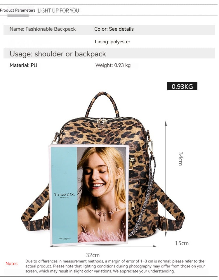 Women Large Trendy Vintage Soft Leather Convertible Shoulder Backpack