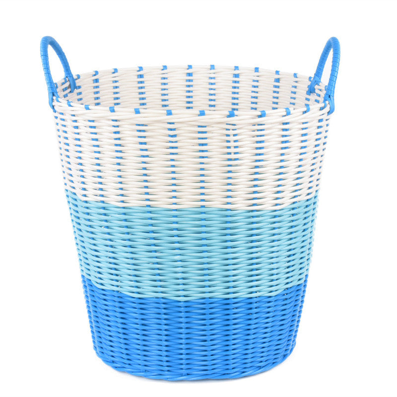 Plastic Woven Dirty Clothes And Toy Basket