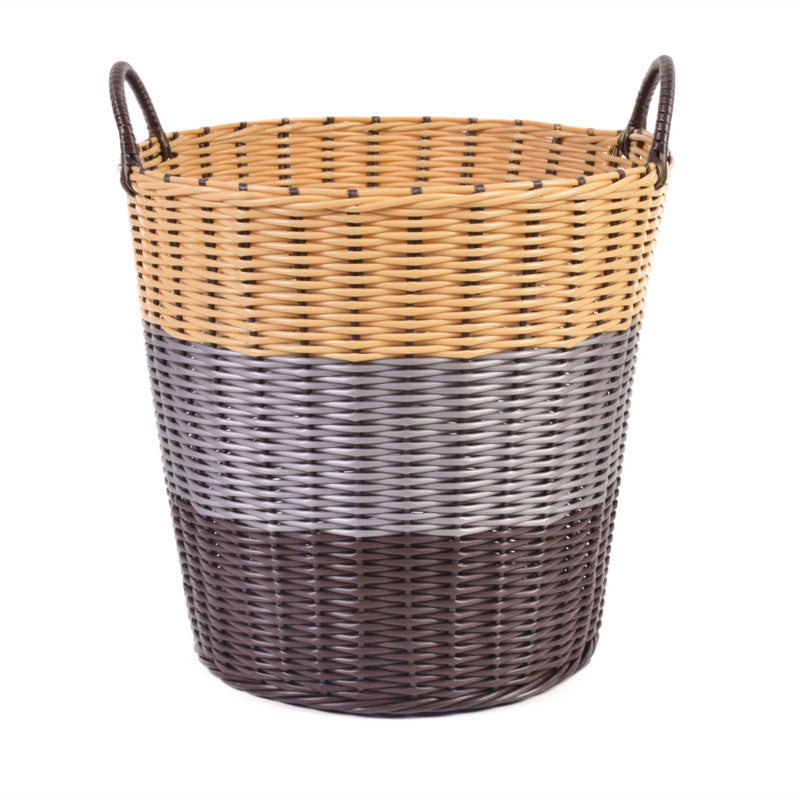 Plastic Woven Dirty Clothes And Toy Basket