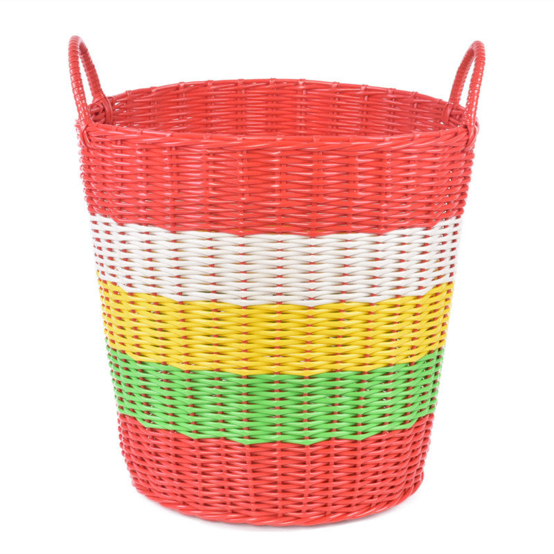 Plastic Woven Dirty Clothes And Toy Basket
