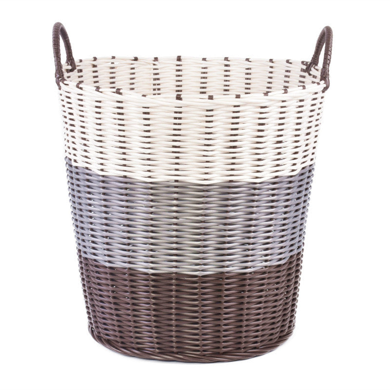 Plastic Woven Dirty Clothes And Toy Basket