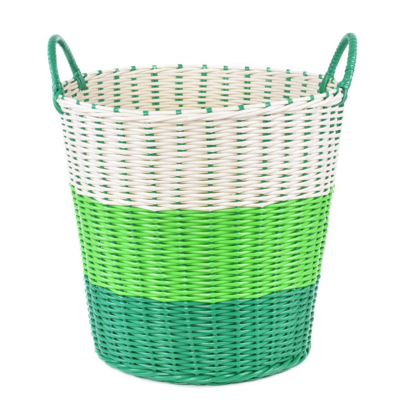 Plastic Woven Dirty Clothes And Toy Basket