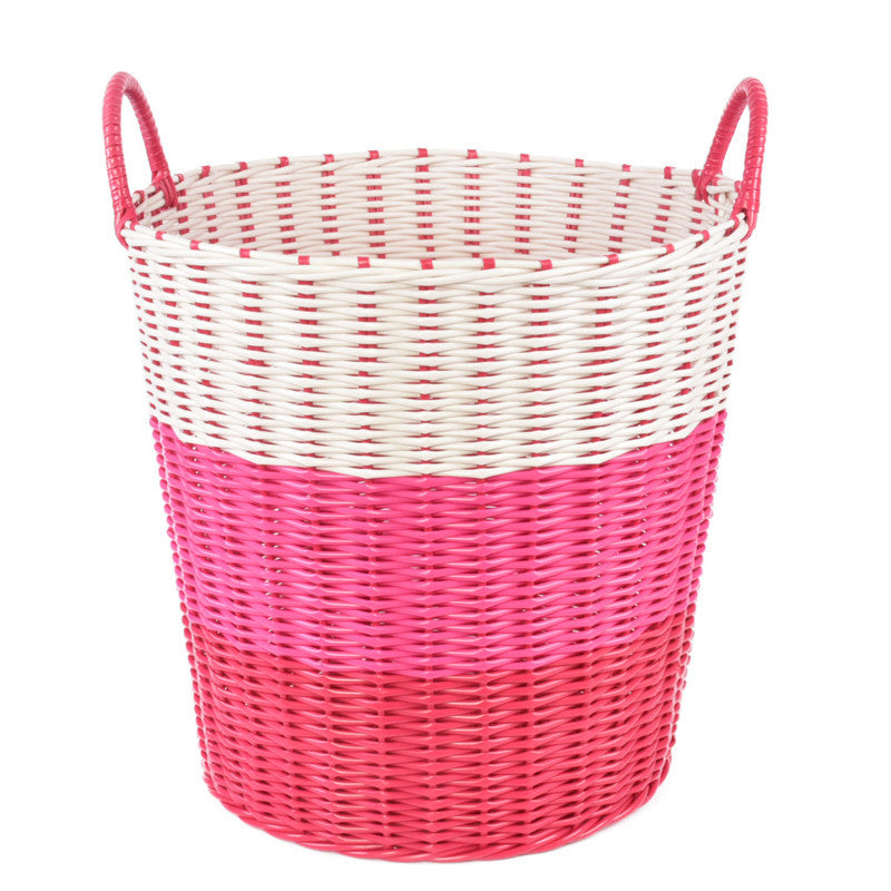 Plastic Woven Dirty Clothes And Toy Basket