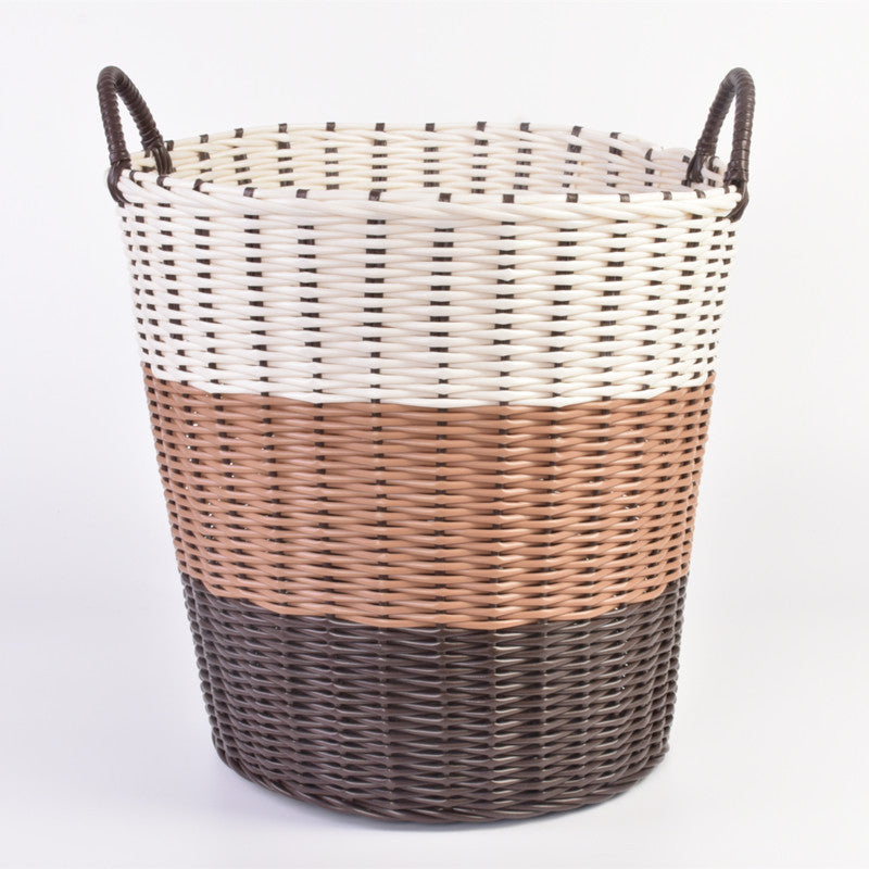 Plastic Woven Dirty Clothes And Toy Basket
