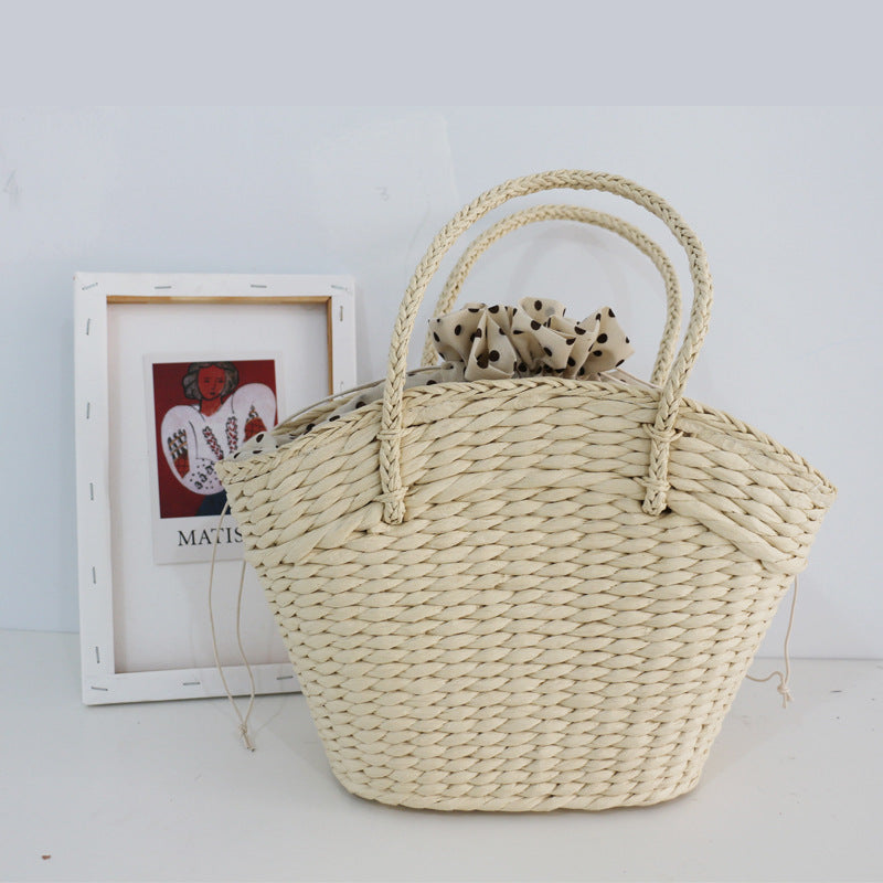 Forest Straw Dumpling Drawstring Beach Bag