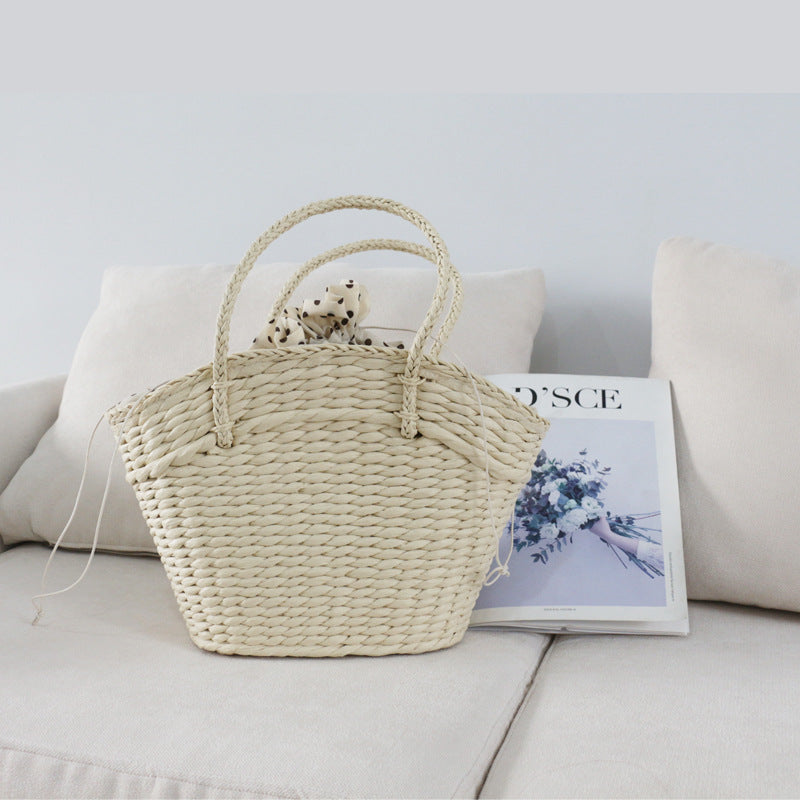 Forest Straw Dumpling Drawstring Beach Bag